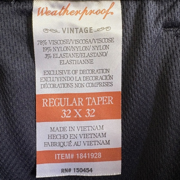 Weatherproof Vintage 32x32 Men's Hybrid Tech Pants, Blue NWT - Picture 14 of 15